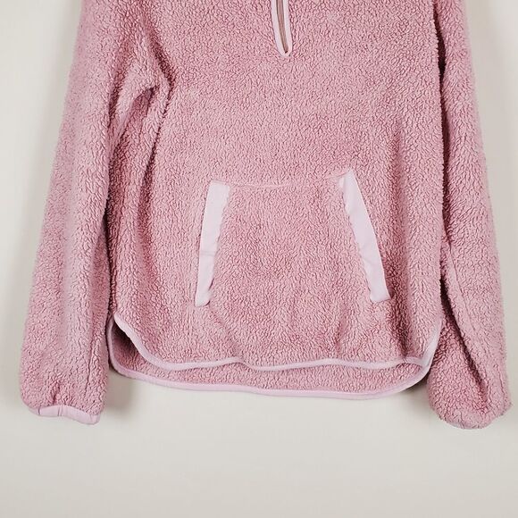 Adrienne Vittadini Sport Pink Sherpa All Day Wear Pullover - Picture 3 of 7